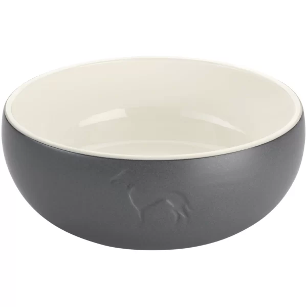 Lund Ceramic Dog Bowl - Grey