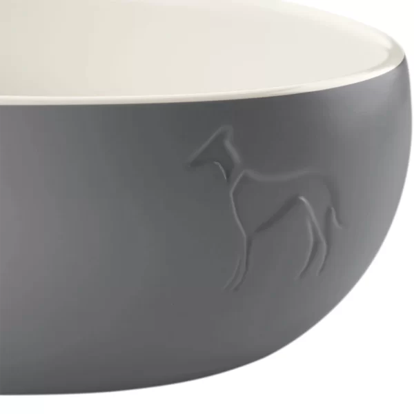 Lund Ceramic Dog Bowl - Grey - Image 2