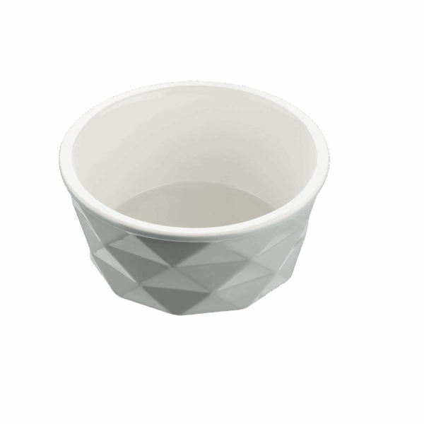 Hunter Design Ceramic Dog Bowl - Grey